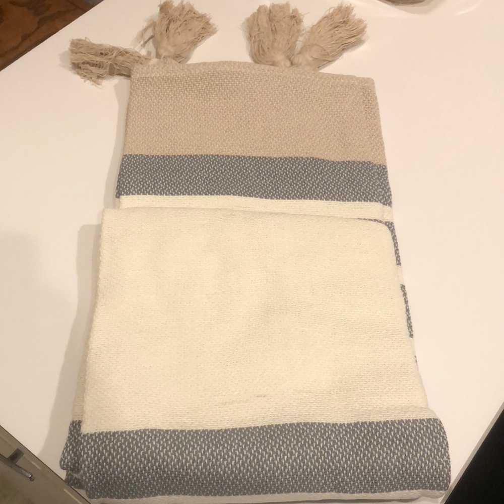 NIP Woven Throw Blanket in Slate